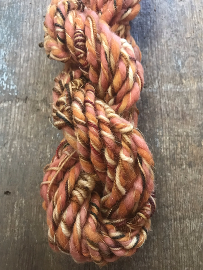 Butterscotch - Wrapped Five Ply Handspun Yarn, 20 Yards