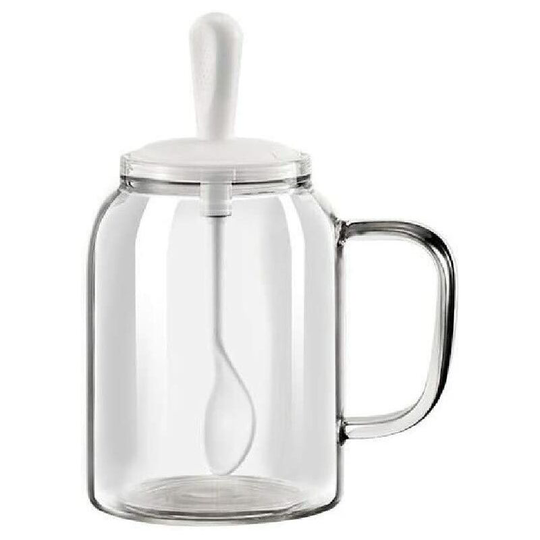 Condiment Jars with Spoons, Spice Jar Seasoning Box for Herbs, Salt, Pepper, Sugar, 380ml White - Devenirriche