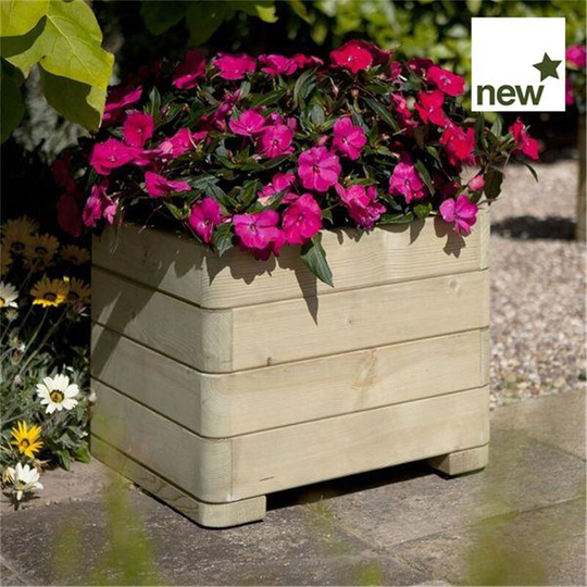 Cheshire Garden Essentials(r) - Deluxe Marberry Square Planter 1ft 7 x 1ft 7 (0.50m x 0.50m)