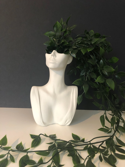 Head Planter Body Vase | Face Nordic Style Ceramic Plant Pot Decorative Home Decor Indoor Sculpture Dried Flower UK