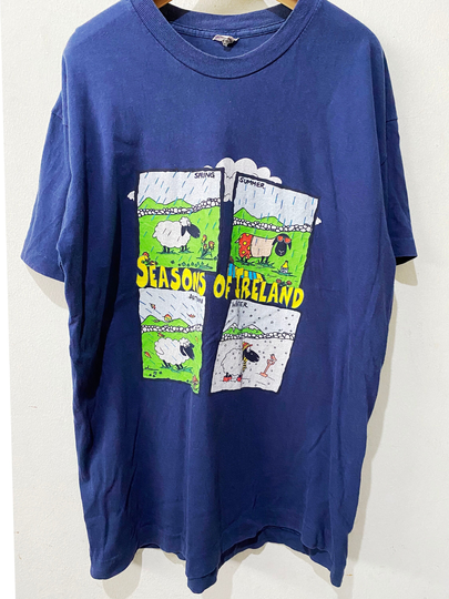Vintage Seasons Of Ireland Sheep Shirt Size L Free Shipping