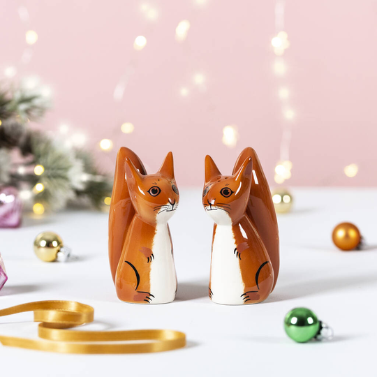 Handmade Ceramic Squirrel Salt And Peppers