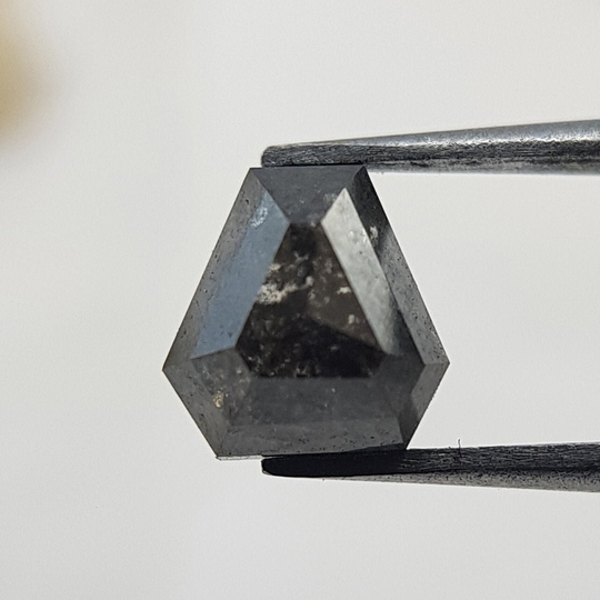0.87 Ct Coffin Triangle Salt & Pepper Diamond | Cut Corner Loose For Engagement Ring Natural Galaxy