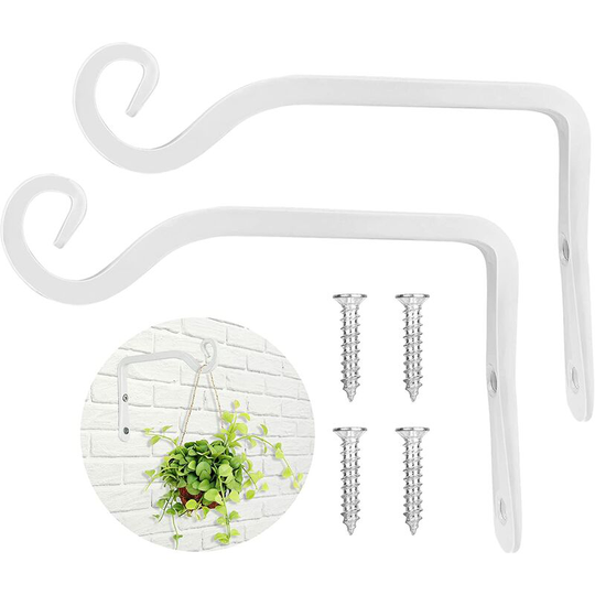 Briday - 6-Inch Hanging Plant Hook,Wall Hook Hanging Plant Bracket, Decorative Straight Plant Hanger for Bird Feeders, Planters, Lanterns, Wind