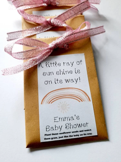 Baby Shower Favor, Wild Seeds For Baby Shower, Gift, Thank You, Rainbow Seed Packs, Flower Packs