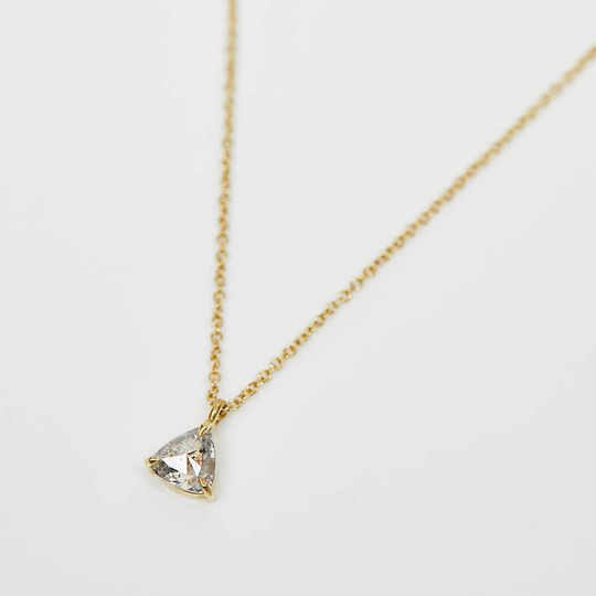 18ct Gold Salt And Pepper Diamond Necklace, Gold