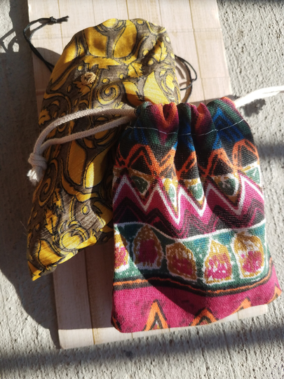 Mojo Medicine Bags With Crystals, Incense, & Smudge Stick. Intuitively Chosen, Or You Choose Based On Intention