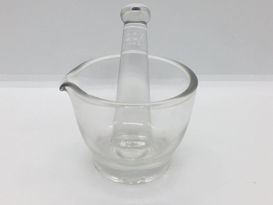 Mosser Glass Old Fashion Clear Mortar & Pestle 2 Oz New