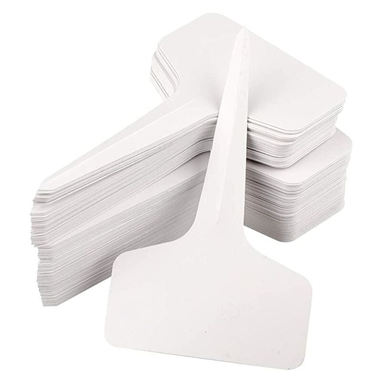 100 Pieces Plant Label Seedling Label Vegetable Garden Planting Waterproof Outdoor Plastic,White,10x6CM