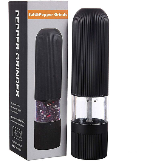 Electric Pepper Grinder, Automatic Grinders Salt Grinder, Adjustable Grain Size Spice Grinders, Battery Powered Ceramic Grinder
