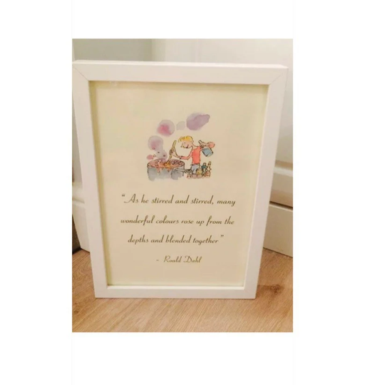 George's Marvellous Medicine Roald Dahl Book Story A4 Quote Art Print Unframed Gift Nursery Birthday Baby Shower Wall Hanging