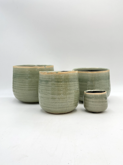 Handmade Mint Iris Large Houseplant Pot, D21cm, D18 cm, D15cm 4 Sizes, Indoor Planter, Mother's Day Gifts, Christmas Gift