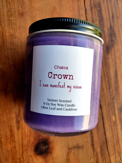 Crown Chakra Candle | Witchcraft Supply Candles Witchy Decor