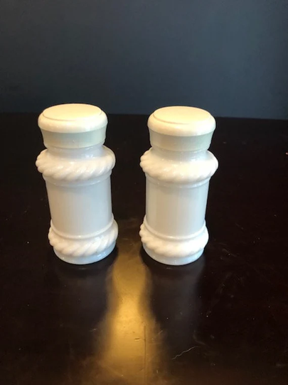 Vintage Milk Glass Salt & Pepper Shakers