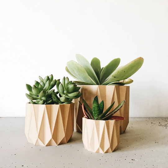 Indoor Wood Planter Origami - Original Gift
