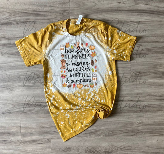 Fall Shirt - Festivity Season Bleached Distressed Cute
