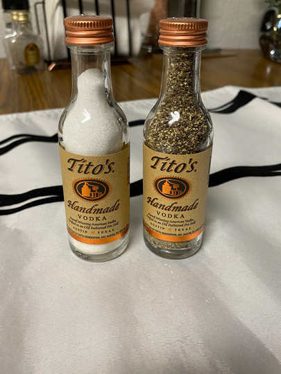 Tito's Salt & Pepper Shakers