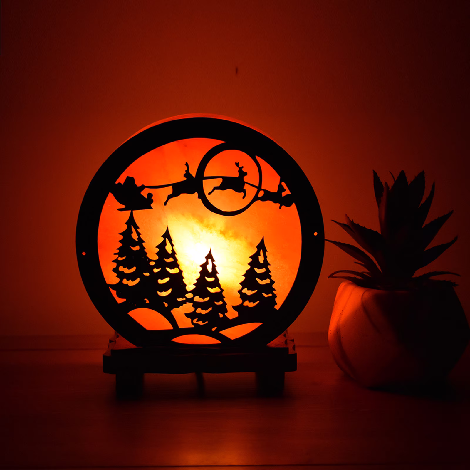 Himalayan Pink Salt Lamp - 3-4Kg Christmas Tree Crystal Rock Table Handmade Home Decor Gift