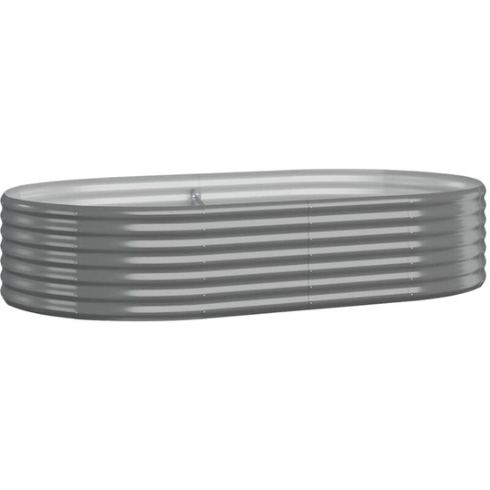 Garden Planter Powder-coated Steel 175x100x36 cm Grey Vidaxl Grey
