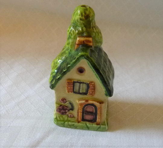 1930S Marutumo Ware Japanese Country Cottage Salt Pot 2 1/2