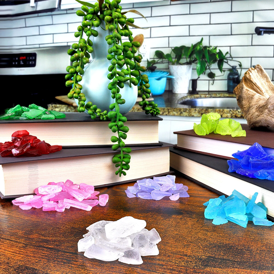 Frosted Sea Glass Pebbles | 1 lb 8 Colors Beach Decor, Vase Filler, Terrariums, Planters, Arts & Crafts, Diy Projects, Parties, Favors