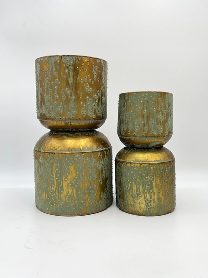 Lian Copper Green House Plant Pot, Large Pot, D21cm, Handcrafted, 100% Natural Metal, Interior Design, Housewarming