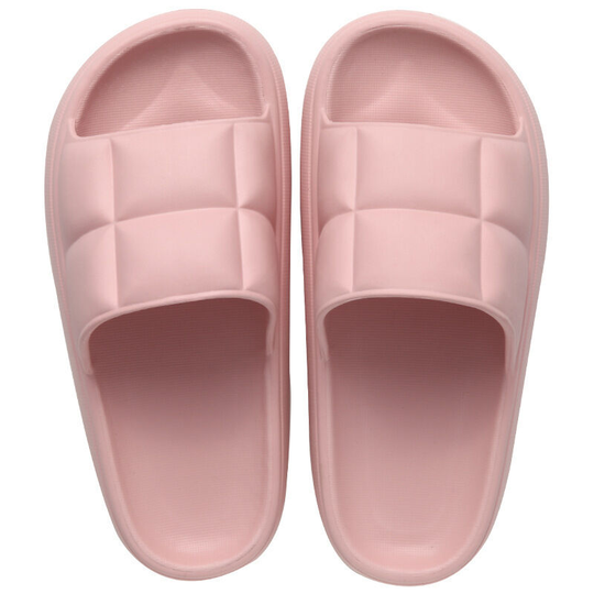 Pillow Slippers for Women and Men, Shower Bathroom Sandals,Thick-Soled Open Toe Soft Couple Slippers Non-Slip Anti-Static Home Four Seasons Flip