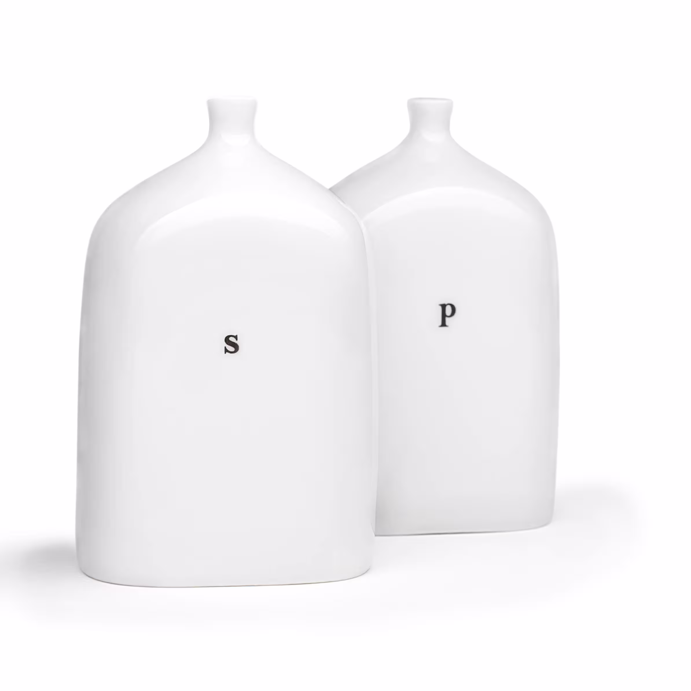 Porcelain Salt & Pepper Shakers - Ceramic Vial Wedding Favour "S" "P