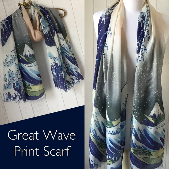 Great Wave Scarf/Great Wave Soft Scarf Design New Season Festival Boho Scarves
