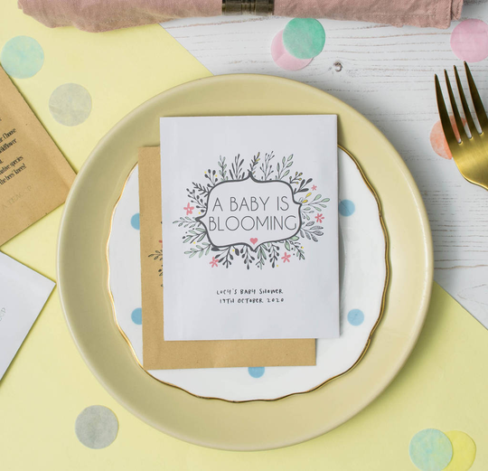 10 'Blooming' Baby Shower Seed Packet Favours