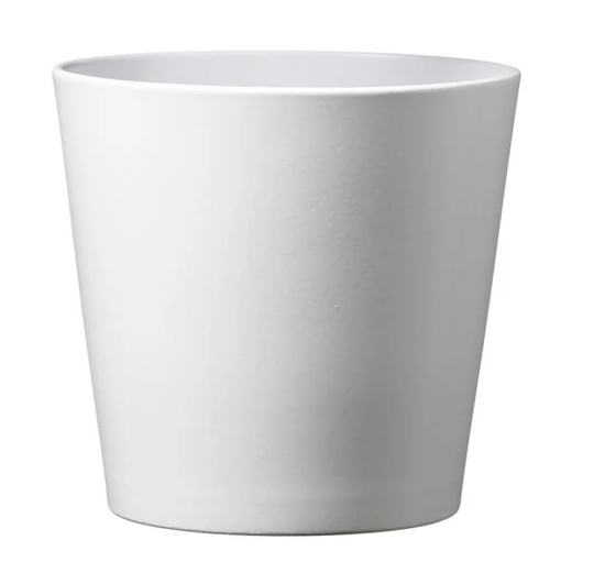 27cm Matt White Dallas Esprit Pot Large Modern Planter - Fast & Free UK Delivery