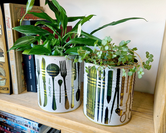 Vintage Cutlery Kitchen Storage, Retro Small House Plant Herb Planter