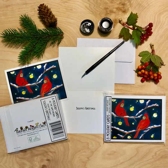 Packaged Holiday Cards Cardinals By Sarah Angst Art
