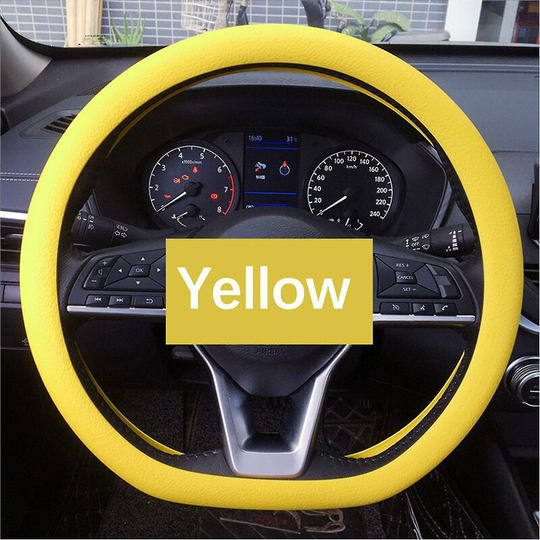 Lifcausal - Silicone Car Steering Wheel Cover Non-slip Wear-resistant Silicone Car Steering Wheel Protective Cover Four Seasons Universal Steering