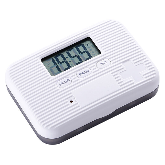 Mini Smart Timed Reminder Small Pill Box for the Elderly gray - Muff