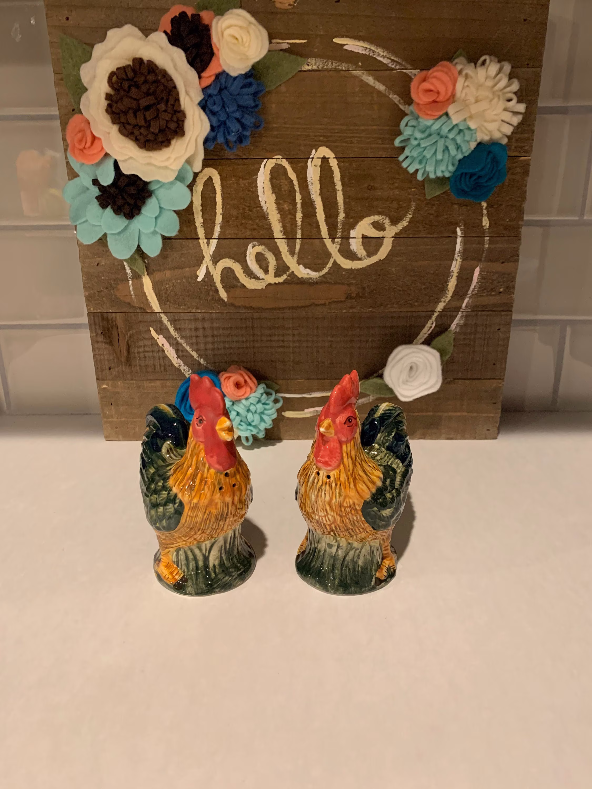 Vintage Rooster Salt & Pepper Shakers | Farm House Kitchen And
