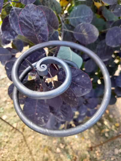 Hand Forged 90 Degree Spiral Plant Supports - Stake Gardening Garden Plant Support Steel -Present-Gift