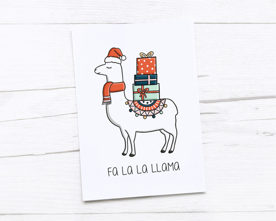 Happy Christmas Card | Merry Llama