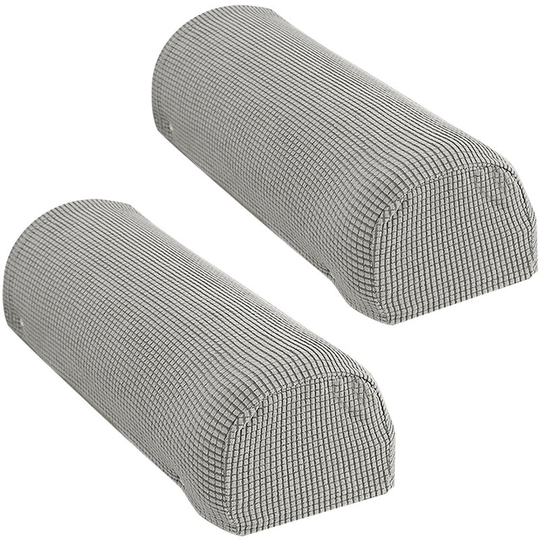 A pair of Sofa Armrest Cover Household Polar Fleece Removable And Washable Sofa Elastic Protective Cover Non Slip Four Seasons Universal,Dark gray