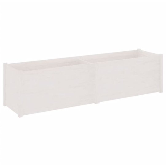 Garden Planter White 200x50x50 cm Solid Pinewood Vidaxl White