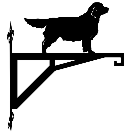 Golden Retriever Standing Modern Contemporary Hanging Bracket
