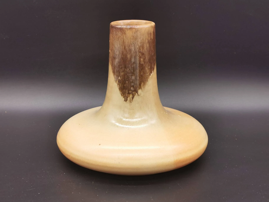 Vintage Wide Based Pottery Vase 16cm Tall