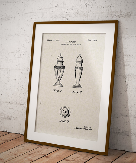 Salt & Pepper Shakers - 1927 | Free Shipping Large Patent Print