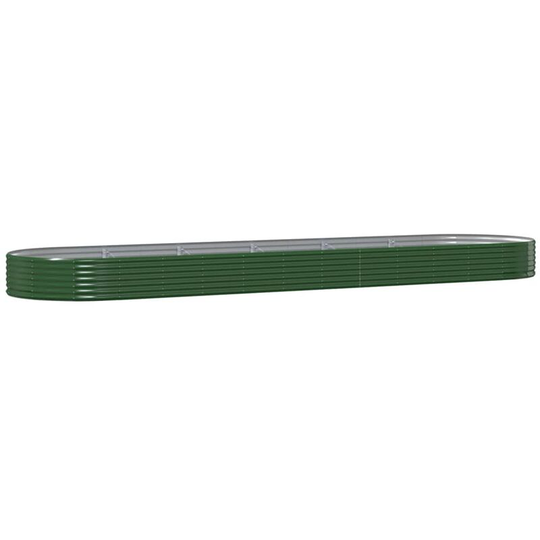Garden Planter Powder-coated Steel 523x140x36 cm Green Vidaxl Green
