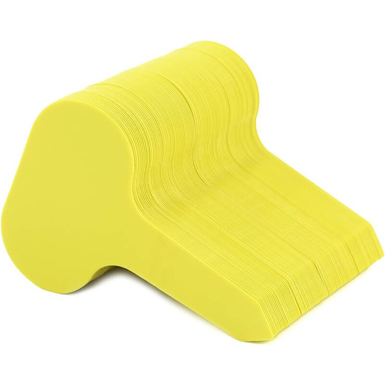 100 Pcs T-Type Plant Labels Yellow Garden Labels Tags Plastic Plant Markers for Herb 5 x 7 cm