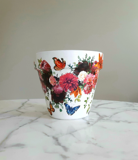 Fall Floral Planter-6