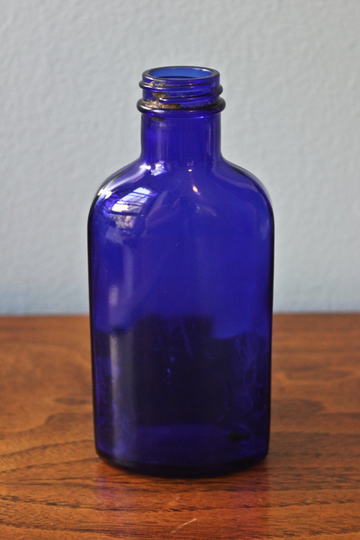 Vintage Milk Of Magnesia Bottle, Circa 1940S, Foties Era Cobalt Blue Medicine Bottle