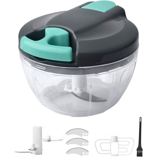 Joorrt - Onion Cutter, Vegetable Onion Chopper, 520 ml, Manual Vegetable Cutter, Fruit to Chop, Mixing, Kitchen Multi-Chopper for Salad, Meat,