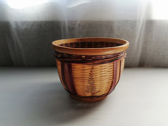 Woven Bamboo Flower Pot Cover - Herb Plant Cover. Made in China