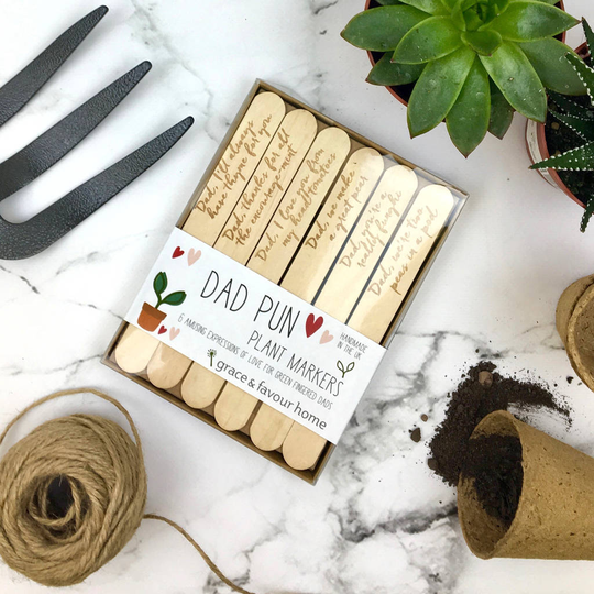 Personalised Funny Plant Marker Set For Dad